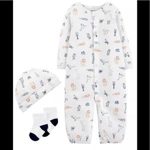 Carter’s Mixed Animals Convertible Coverall Gown